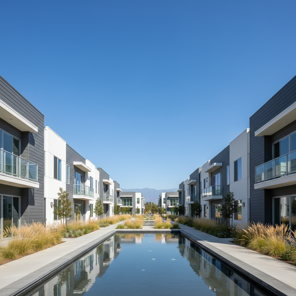 Modern California condominium community